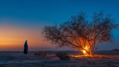 Large Vecteezy Moses Looking At The Burning Bush Bible Stories And 45930887 Large 400x225