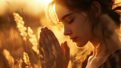 Large Vecteezy A Woman Praying Detailed High Quality 44149649 Large 400x225