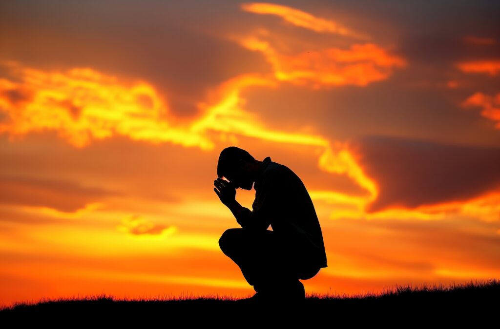 Large Vecteezy Silhouette Of A Praying Man At Sunset 43993257 Large 1024x675