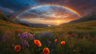 Large Vecteezy Vibrant Sunset Over A Colorful Meadow Filled With 71323144 Large 400x225