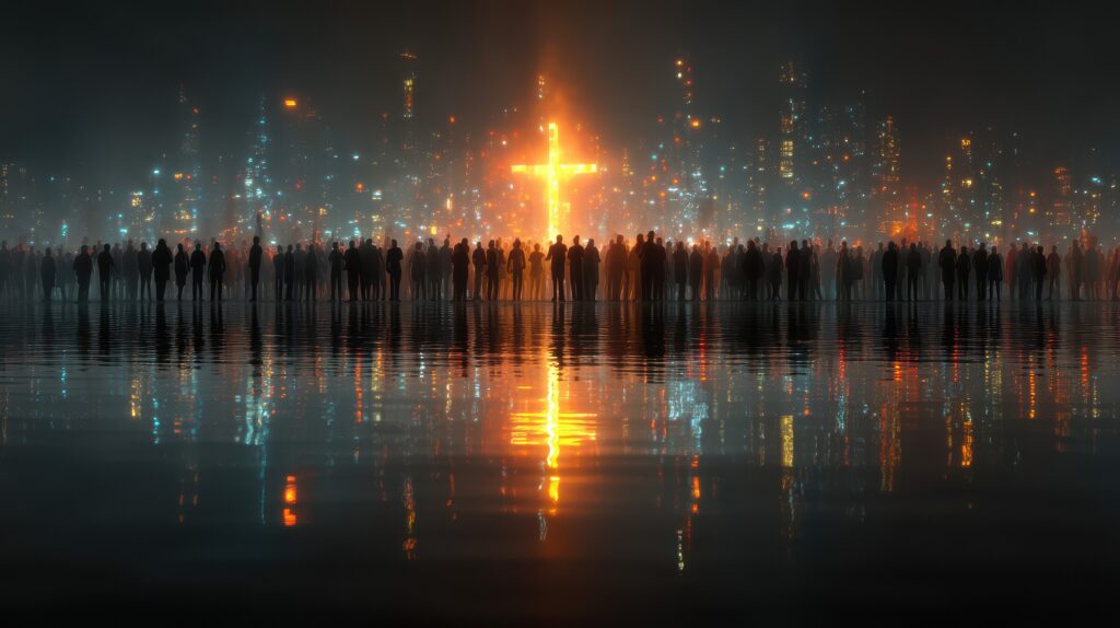 Large Vecteezy Crowd Gathers At Night To Witness Illuminated Cross 66310967 Large 1024x574