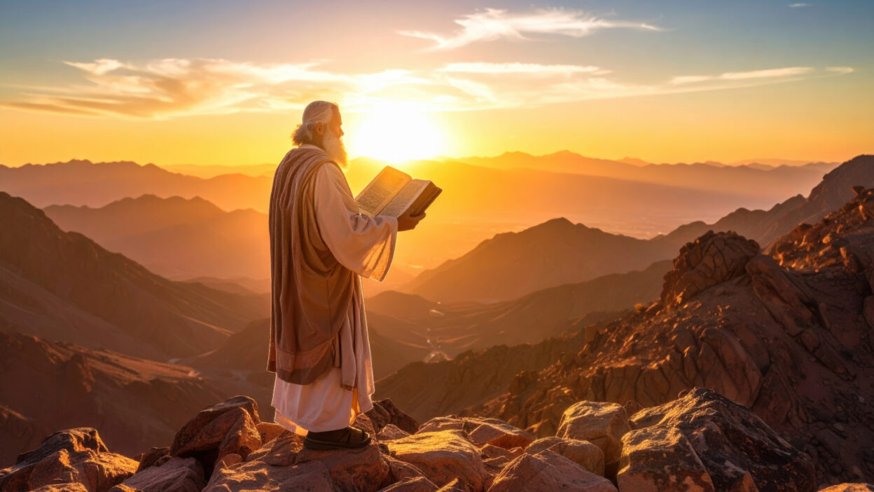 Large Vecteezy Moses Bathed In Golden Glow Of Breathtaking Sunset Stands 69505183 Large 1248x702