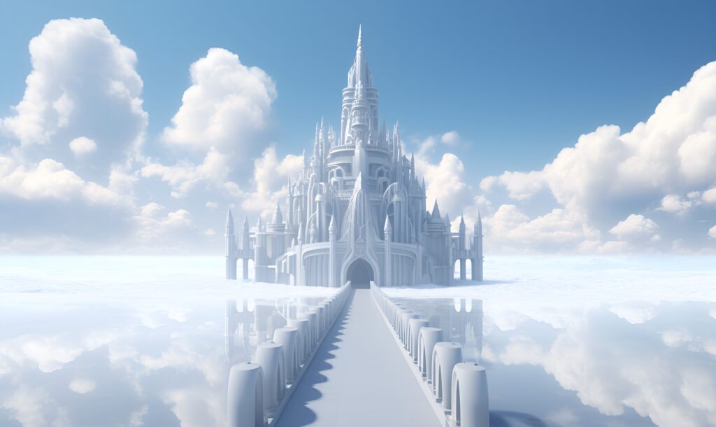 Large Vecteezy White Kingdom Above The Sky Surrounded By Clouds Ai Generative 30601134 Large 1024x610
