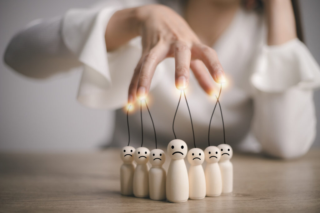 Large Vecteezy Businesswoman Controlling Wooden Figures And Manipulating 13068867 Large