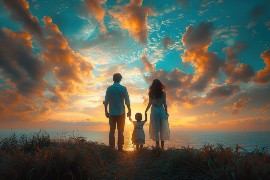 Large Vecteezy Family Scenic View At Sunset Togetherness And Love 69353369 Large 1024x683