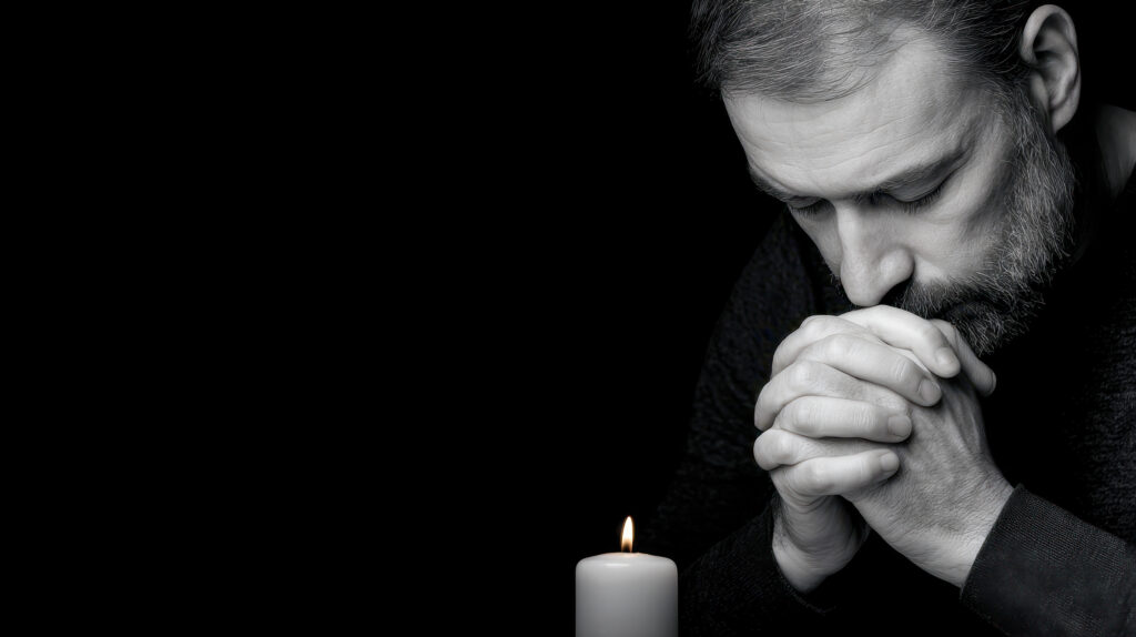 Large Vecteezy Man Offers Quiet Prayer At Home In Serene And Dimly Lit Space 72132374 Large 1024x574
