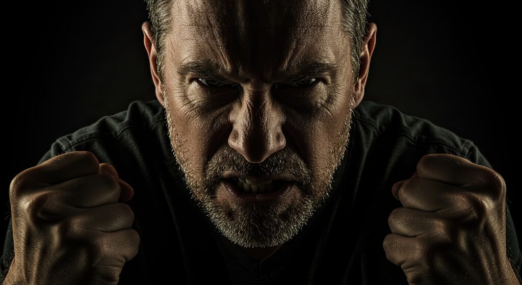 Vecteezy Angry Middle Aged Man Shows Rage With Clenched Fists And 65836692