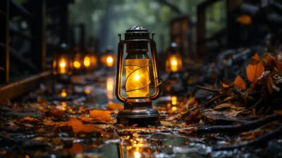 Large Vecteezy Ai Generated Glowing Lantern Illuminates Dark Autumn Night 38982275 Large