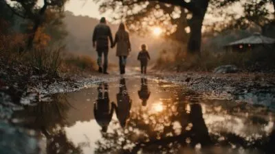 Large Vecteezy Family Stroll During Golden Hour In Serene Nature Setting 66309777 Large