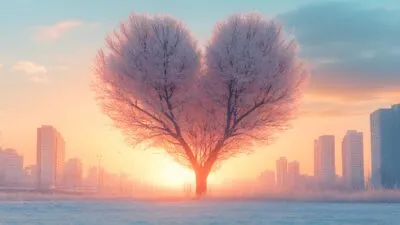Large Vecteezy Heart Shaped Tree In Winter Morning Sunlight Romantic Urban 55294494 Large
