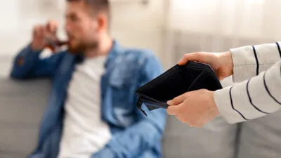 Large Vecteezy No More Money In Family Budget Woman Holding Empty Wallet 52354949 Large
